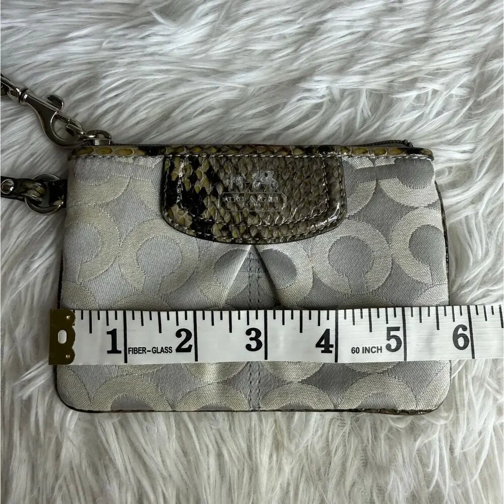 COACH Signature Animal Print Canvas Wristlet